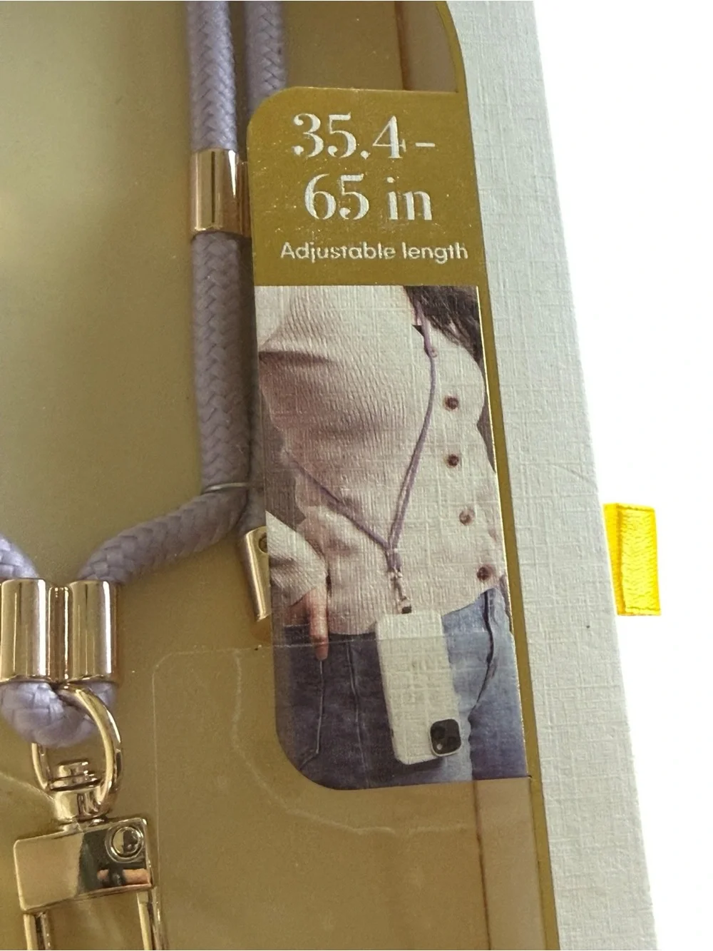 Artikl Universal Crossbody Phone Strap Adjustable 35.4–65 in Lavender Gold New